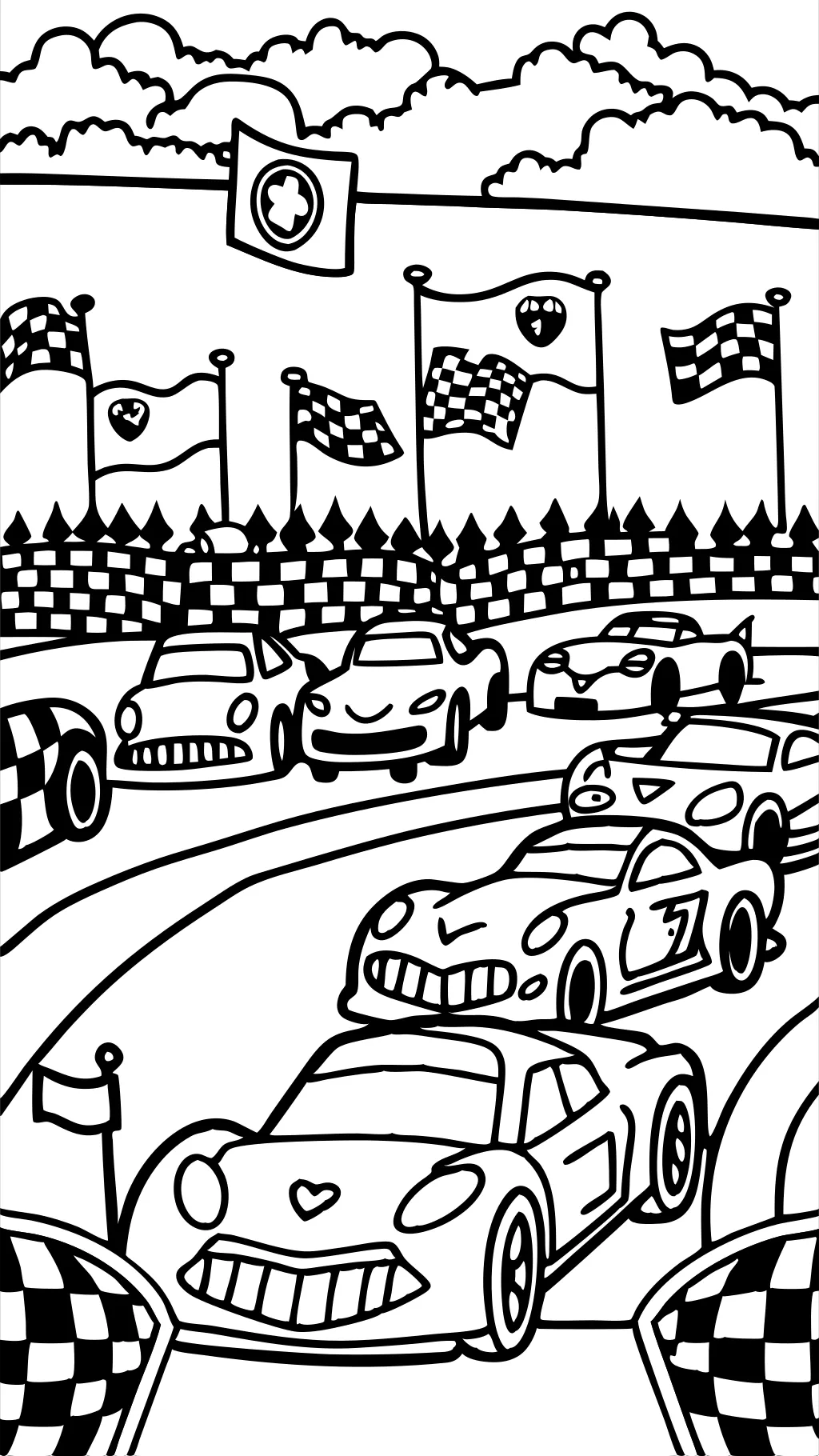 racing cars coloring pages